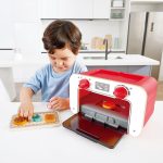 Cuptor de jucarie din lemn pentru copii, cu prajituri - imagine 4