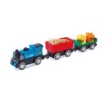 Jucarie - Locomotiva si vagoane cu baterii - imagine 2