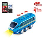 Jucarie din lemn - Tren cu telecomanda (aplicatie Bluetooth) - imagine 2