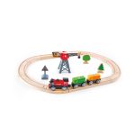 Jucarie din lemn - Set tren livrare marfa (19 piese) - imagine 3
