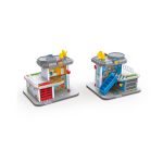 Jucarie din lemn - Set tren si servicii de urgenta (55 piese) - imagine 4
