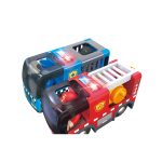 Jucarie din lemn - Set tren si servicii de urgenta (55 piese) - imagine 5