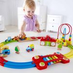 Jucarie din lemn - Sina de tren curcubeu cu puzzle (30 piese) - imagine 6