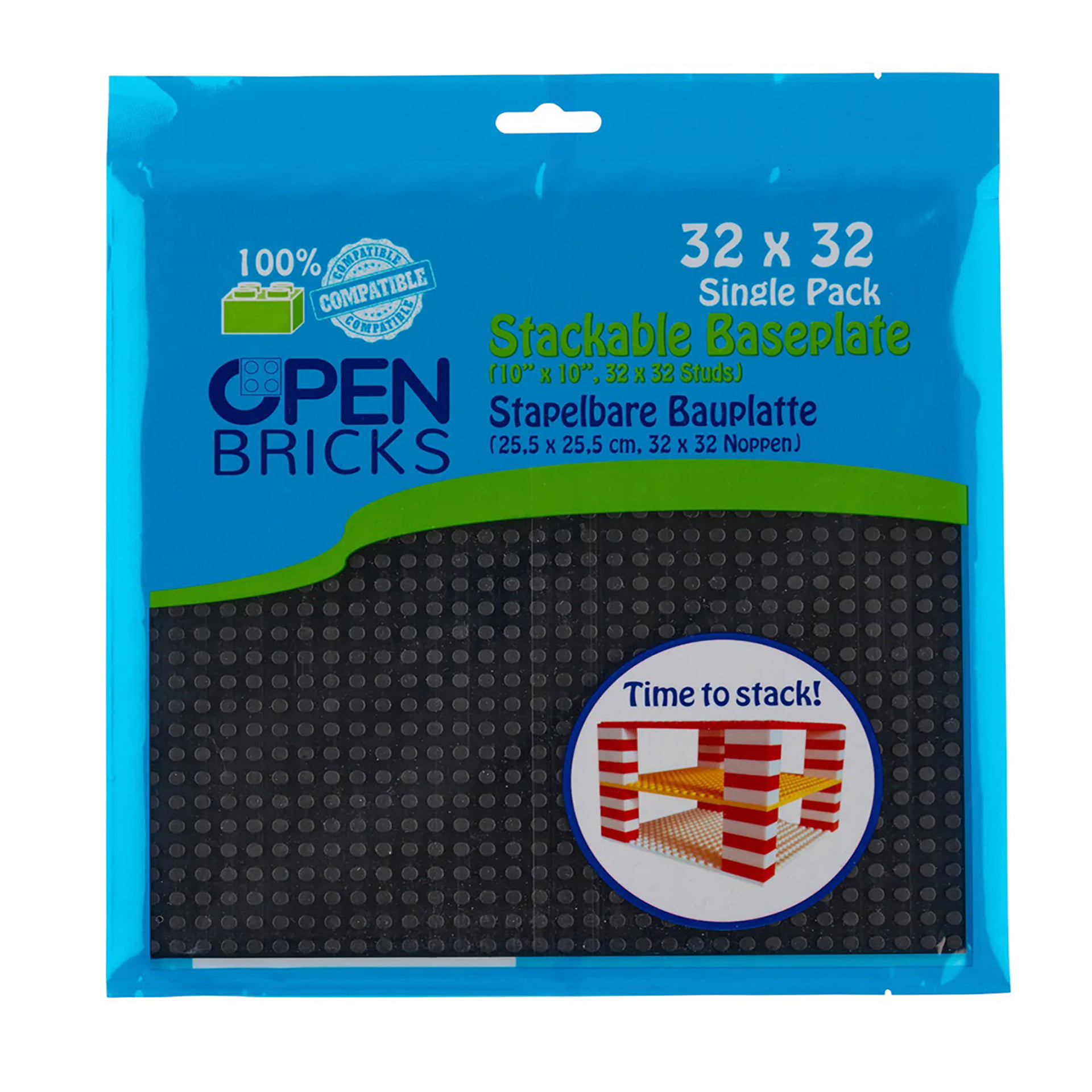 OB-P32BK1 Jucarie - Seturi de constructie - Placa neagra 32x32 - imagine 1