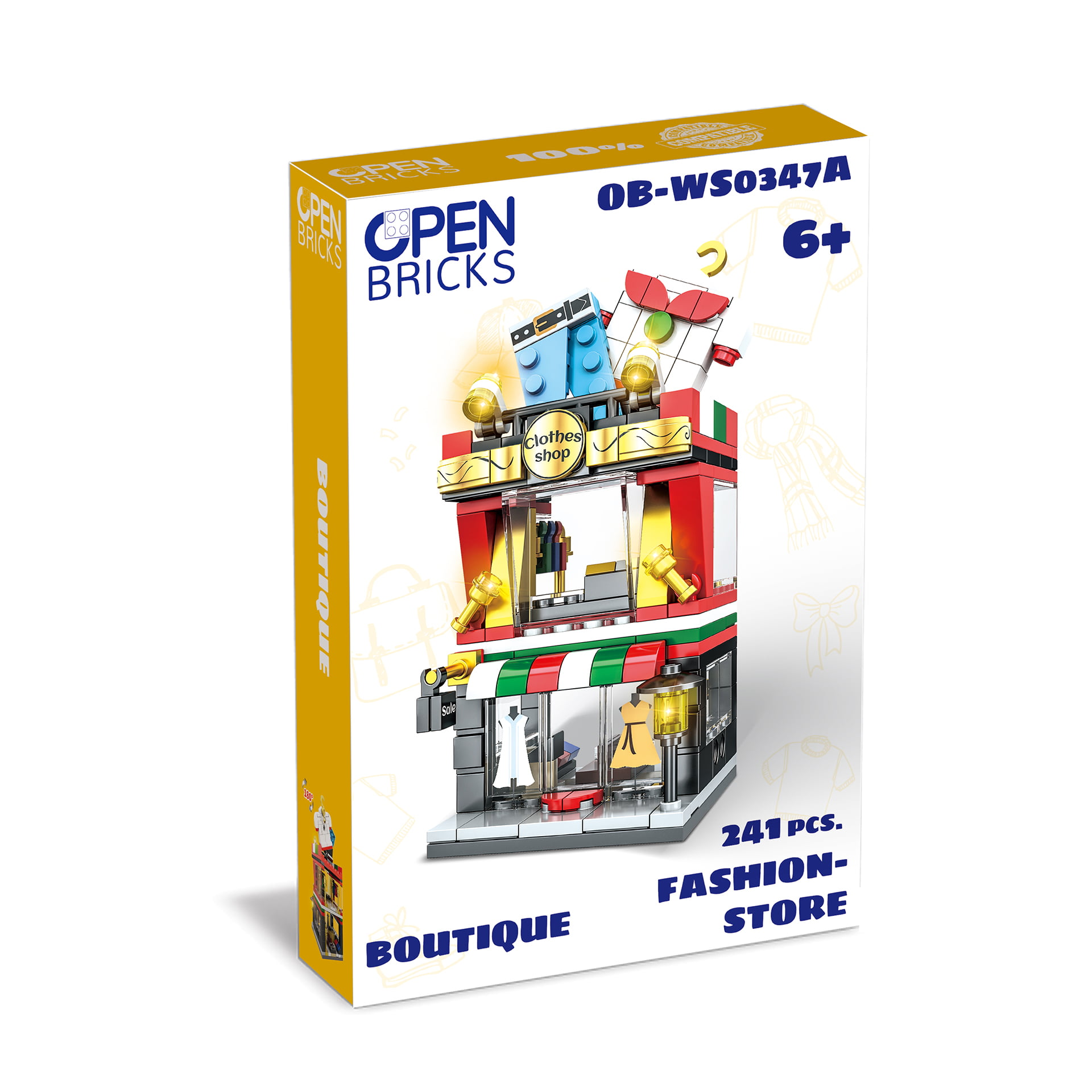 OB-WS0347A Set de constructie de jucarie - Magazin de haine (241 piese) - imagine 1