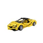 Jucarie tip lego tehnic de constructie masina sport galbena (414 piese) - imagine 2