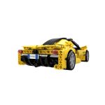 Jucarie tip lego tehnic de constructie masina sport galbena (414 piese) - imagine 3