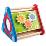 Jucarie din lemn interactiva - Triunghi cu activitati - imagine 2