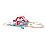 Jucarie din lemn - Set Gara Centrala (45 piese) - imagine 2