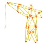 Jucarie din bambus Flexistix - Macara pivotanta (94 piese) - imagine 2