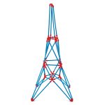 Jucarie din bambus Flexistix - Turnul Eiffel (62 piese) - imagine 2