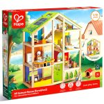 Jucarie din lemn - Casa de papusi mobilata (36 piese)