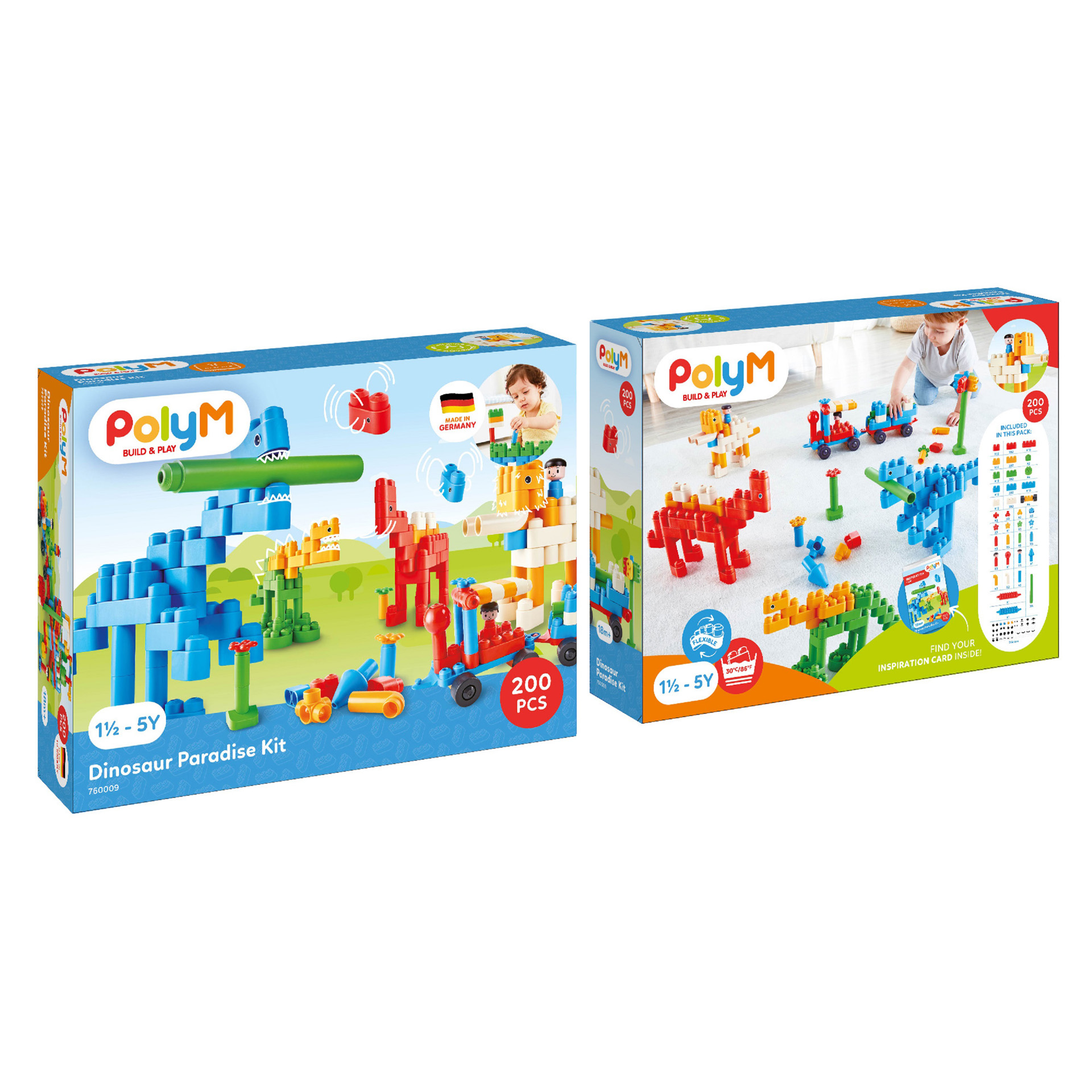 760009_6 PolyM - Kit Paradisul dinozaurilor (200 piese) - imagine 1