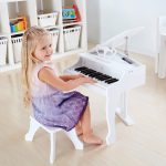 Jucarie din lemn - Pian mare alb - imagine 3