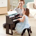 Jucarie din lemn - Pian electronic negru inalt - imagine 3