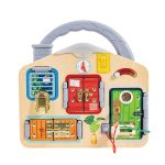 Jucarie din lemn - Placa interactica cu incuietori - imagine 6