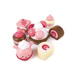 Jucarie din lemn - Set desert cu capsuni (7 piese) - imagine 2