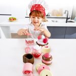 Jucarie din lemn - Set desert cu capsuni (7 piese) - imagine 8