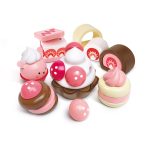 Jucarie din lemn - Set desert cu capsuni (7 piese) - imagine 6