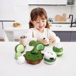 Jucarie din lemn - Set deserturi verzi (8 piese) - imagine 2