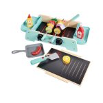 Jucarie din lemn - Set gratar si plita (24 piese) - imagine 2