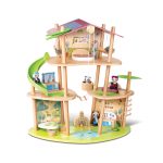Jucarie din bambus - Casa ursilor Panda (25 piese) - imagine 2
