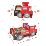 Jucarie din lemn - Masa cu cale ferata, in forma de locomotiva (32 piese) - imagine 6