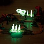 Jucarie din lemn - Tren aventură Dino (61 piese) - imagine 4