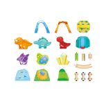 Jucarie din lemn - Set tren si dinozauri (27 piese) - imagine 8