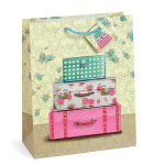 Sacosa Spring Vintage, din hartie cu maner din snur, 26 x 32.5 x 12.7 cm (20 buc/display) - imagine 3