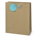 Sacosa Kraft, din hartie cu maner din snur, 26 x 32.5 x 12.7 cm (20 buc/display) - imagine 3