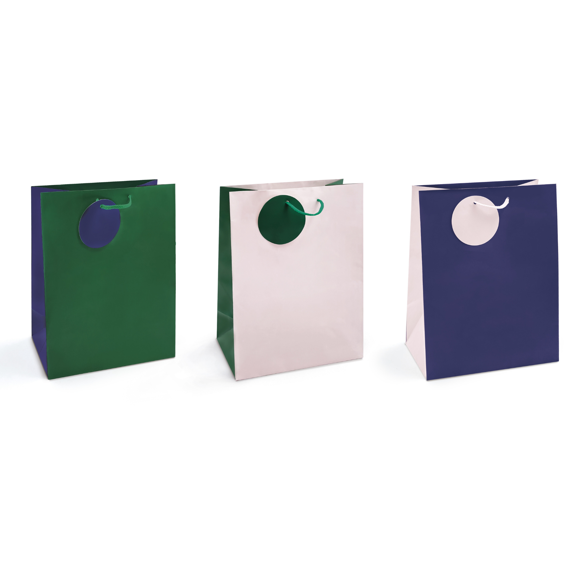 81076 Sacosa din hartie mata cu maner din snur si felicitara asortata - 26 x 32.5 x 12.7 cm (20 buc/display) - imagine 1
