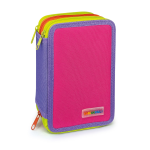 Penar echipat - Color Block Basic cu 3 fermoare (18 markere si 18 creioane colorate) - 13 x 20 x 6.5 cm (12buc/display) - imagine 3