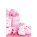 Felicitare 3D nou-nascut, cu modele asortate, cu detalii in relief, aurii si sclipici pe exteriorul felicitarii - 11.5 x 17 cm (12buc/display) - imagine 3