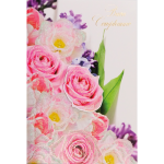 Felicitare 3D Flowers, cu modele asortate cu detalii in relief, aurii si sclipici pe exteriorul felicitarii - 11.5 x 17 cm (48 buc/display) - imagine 6