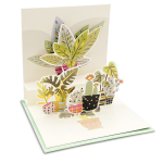 Felicitare POP-UP fantasie, cu modele asortate cu detalii aurii pe exteriorul felicitarii - 13.5 x 13.5 cm (48 buc/display) - imagine 2