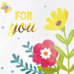 Felicitare POP-UP fantasie, cu modele asortate cu detalii aurii pe exteriorul felicitarii - 13.5 x 13.5 cm (48 buc/display) - imagine 5