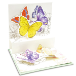 Felicitare POP-UP fantasie, cu modele asortate cu detalii aurii pe exteriorul felicitarii - 13.5 x 13.5 cm (48 buc/display) - imagine 6