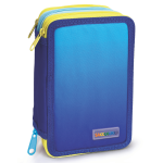 Penar echipat - Color Block cu 3 fermoare (18 markere si 12 creioane colorate) - 13 x 20 x 6.5 cm (12 buc/display) - imagine 3