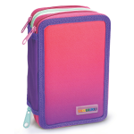 Penar echipat - Color Block cu 3 fermoare (18 markere si 12 creioane colorate) - 13 x 20 x 6.5 cm (12 buc/display) - imagine 5