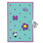 Jurnal Joy Pins, cu decoratiuni 3D, 80 de pagini, 13.5 x 21 cm (6 buc/display) - imagine 3