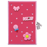 Jurnal Joy Pins, cu decoratiuni 3D, 80 de pagini, 13.5 x 21 cm (6 buc/display) - imagine 4