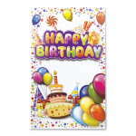 Felicitare 3D Zi de nastere, cu modele asortate, cu detalii in relief, aurii si sclipici pe exteriorul felicitarii - 11.5 x 19 cm (32 buc/display) - imagine 6
