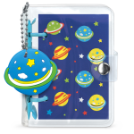 Mini Notebook cu breloc din silicon, 100 pagini liniate, 6.5 x 9.5 cm (12 buc/display) - imagine 3