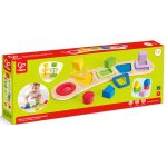 Puzzle din lemn de sortare a culorilor si formelor