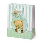 Sacosa Bambino, din hartie cu maner din snur, 17.8 x 23 x 9.8 cm (12 buc/display) - imagine 2