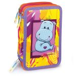 Penar echipat - Colectia Puppies cu 3 fermoare (18 markere si 18 creioane colorate) - 13 x 20 x 6.5 cm (12buc/display) - imagine 3