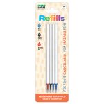 Rezerve cu cerneala care se sterge pentru pix cu capac, 4 buc mix (blister)