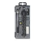 Trusa compas scolar din metal cu desene, cu 6 accesorii (12 blistere/display) - imagine 3