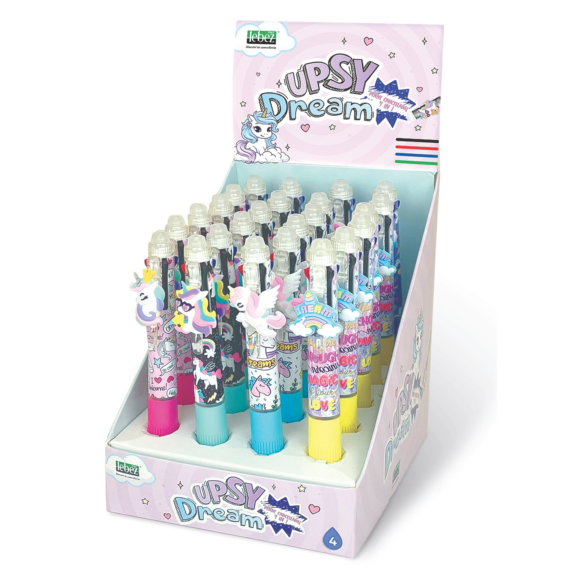 82010 Pix care se sterge, 4 culori in 1, Upsy Dream, 4 modele (24 buc/display) - imagine 1